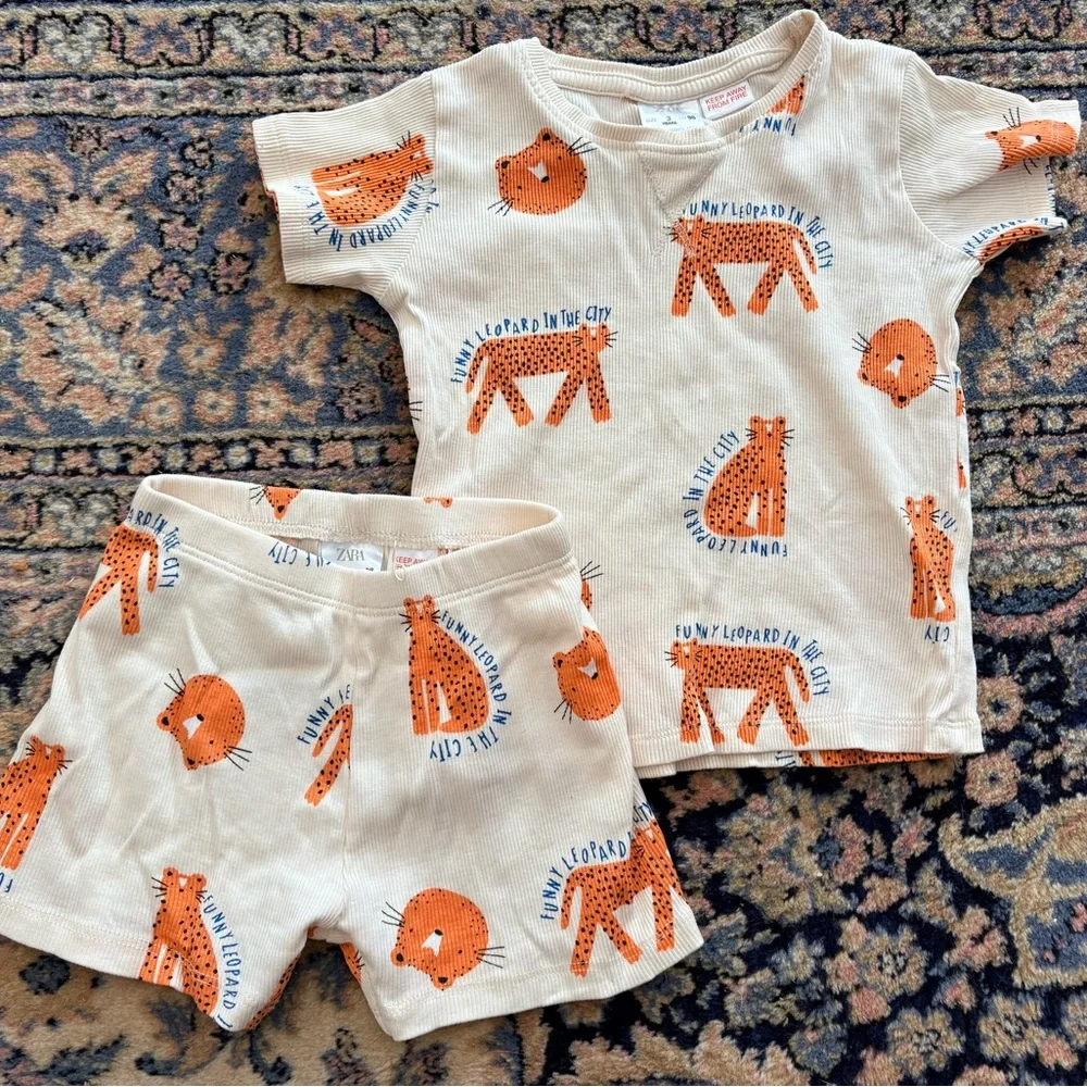 ZARA KIDS Leopard Matching Set - Picture 1 of 2